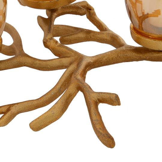 6" Gold Aluminum Coastal Candle Holder